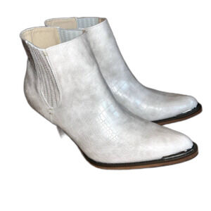 ARIDER GIRL Cowgirl Boots Ankle Pearl Snakeskin Rodeo Western Women's 10